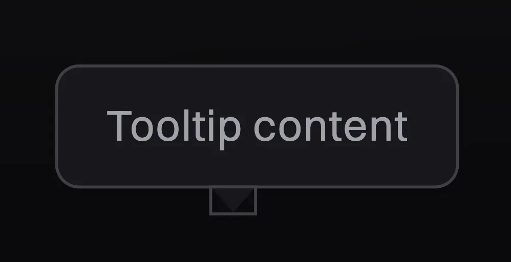 Tooltip arrow with square border