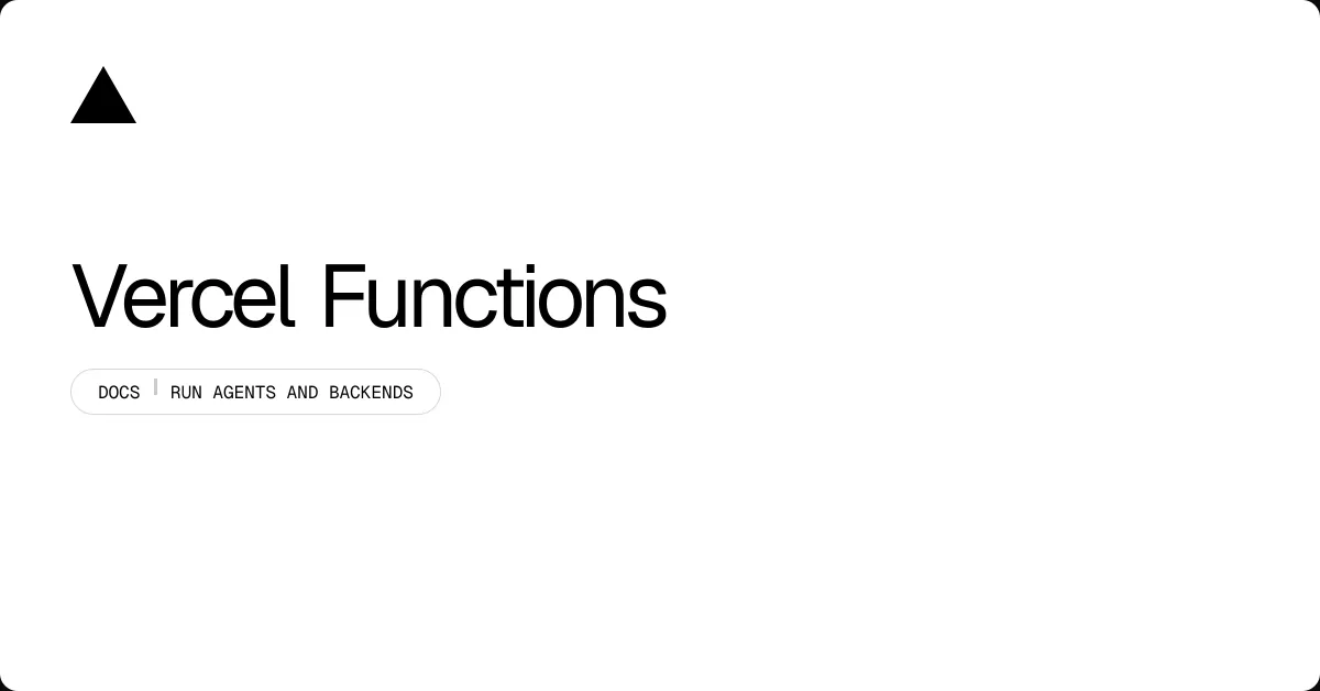 Vercel Functions